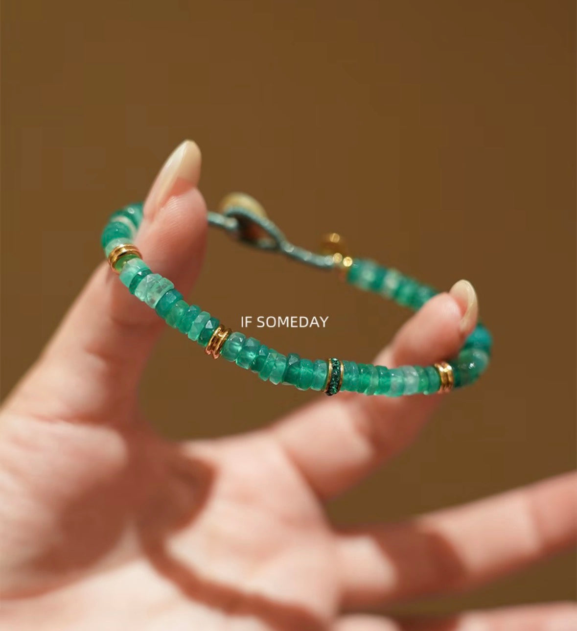 Green Chalcedony Handmade Bracelet