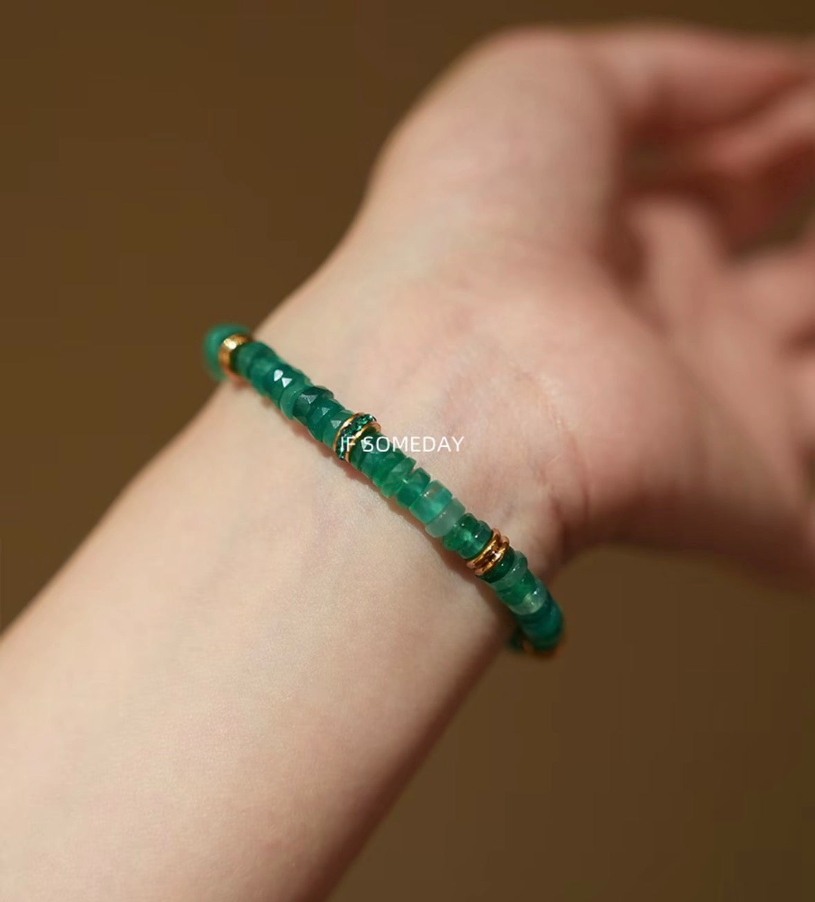 Green Chalcedony Handmade Bracelet