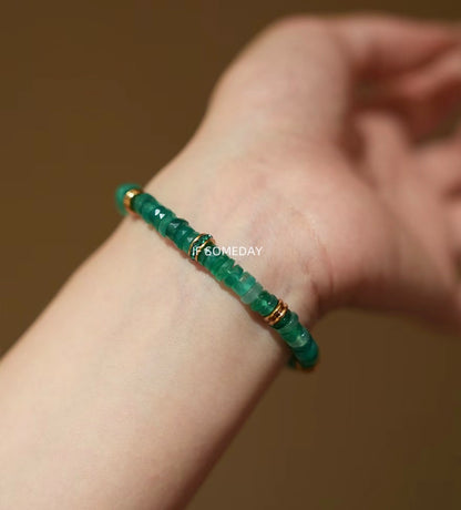 Green Chalcedony Handmade Bracelet