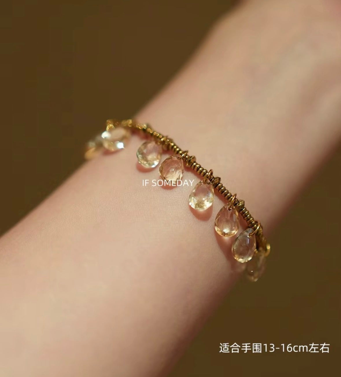 Water drop tassel niche design handmade bracelet