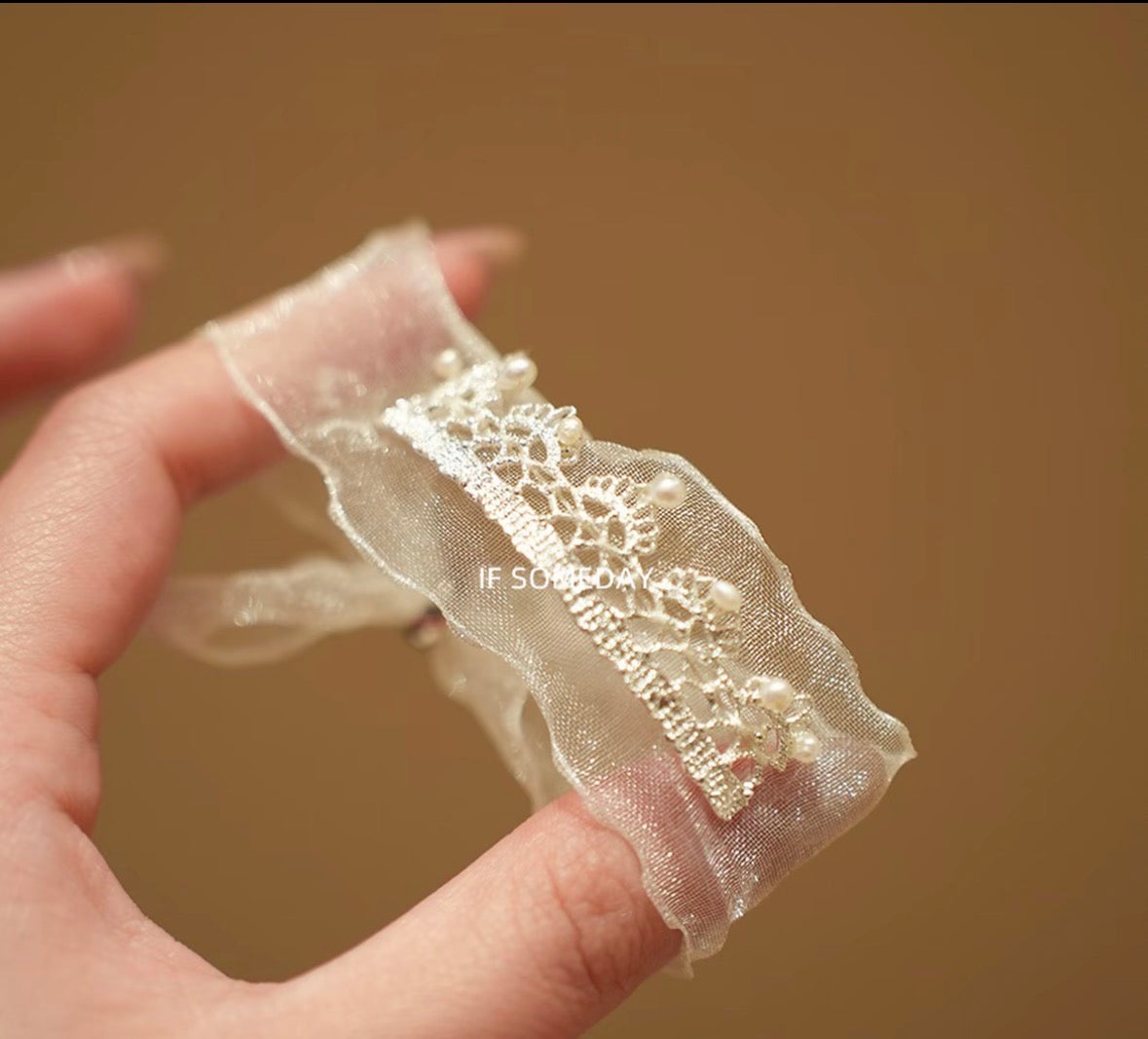 【White Moonlight】Handmade Natural Freshwater Pearl Mesh Bracelet, Wide and Narrow Versions