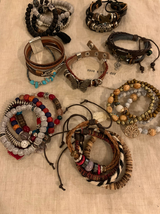 Handmade Bohemian style vintage macrame bracelets - Belle Jewelry 