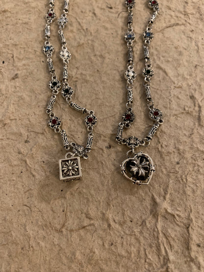 Vintage design love cube alloy necklace - Belle Jewelry 