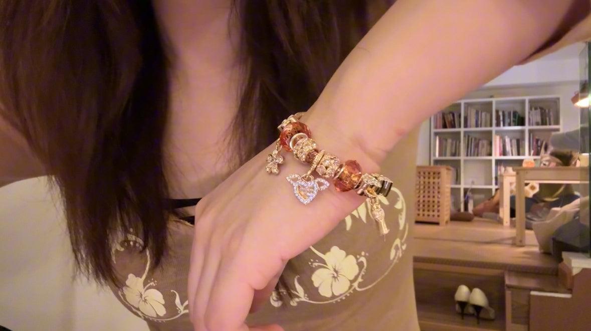 Copper alloy bracelet cute bling Heart-shaped and butterfly patterns - Belle Jewelry 