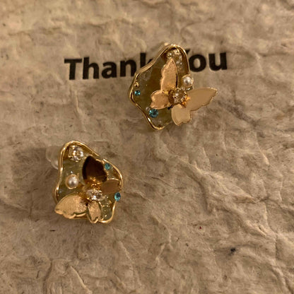 Earrings made of real flowers unique design girls